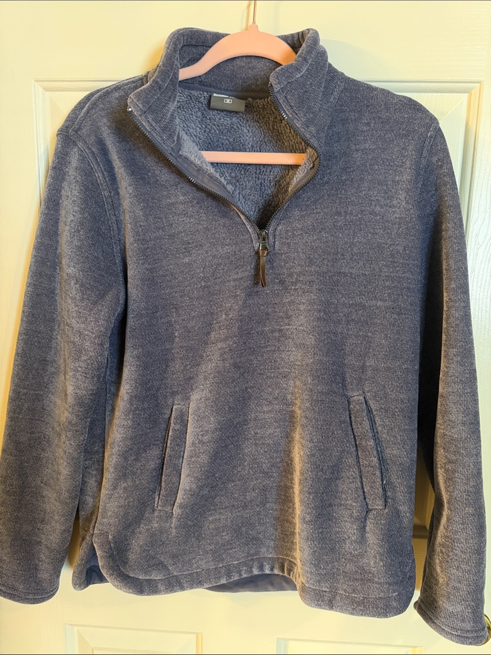 32 Degrees Women's Heather Navy Half-Zip Fleece Pullover